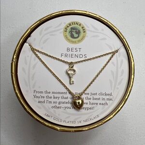 NWT Sea La Vie BFF necklace set of two key and heart lock best friends